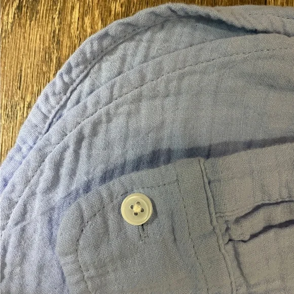J.Crew Blue Cotton Gauze Button Down Shirt Size Small - Picture 9 of 11